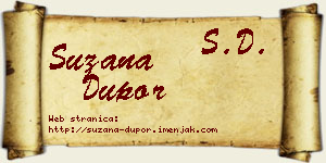 Suzana Dupor vizit kartica